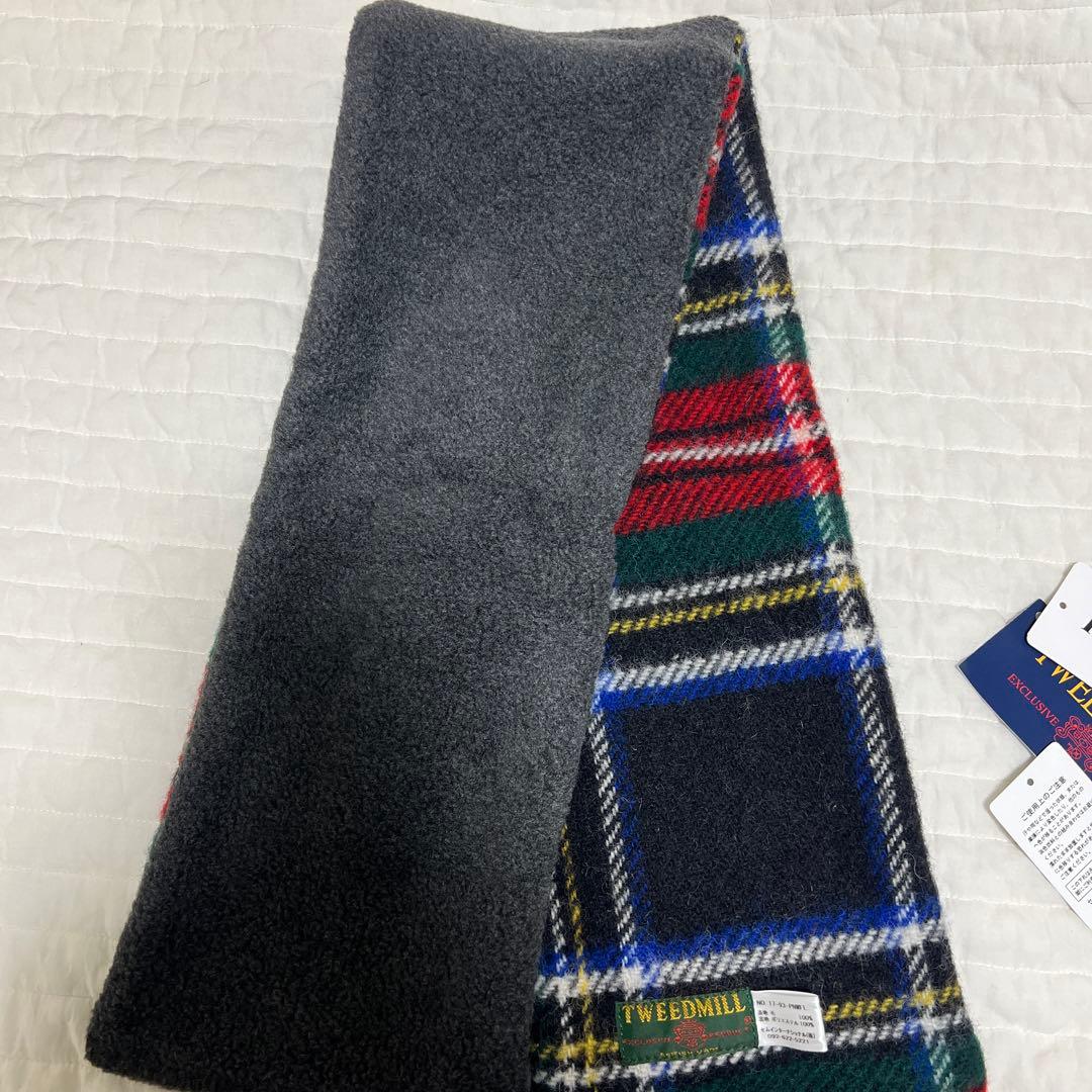 TWEED MILL ツイードミル　ウールチェックフリースリバーマフラー