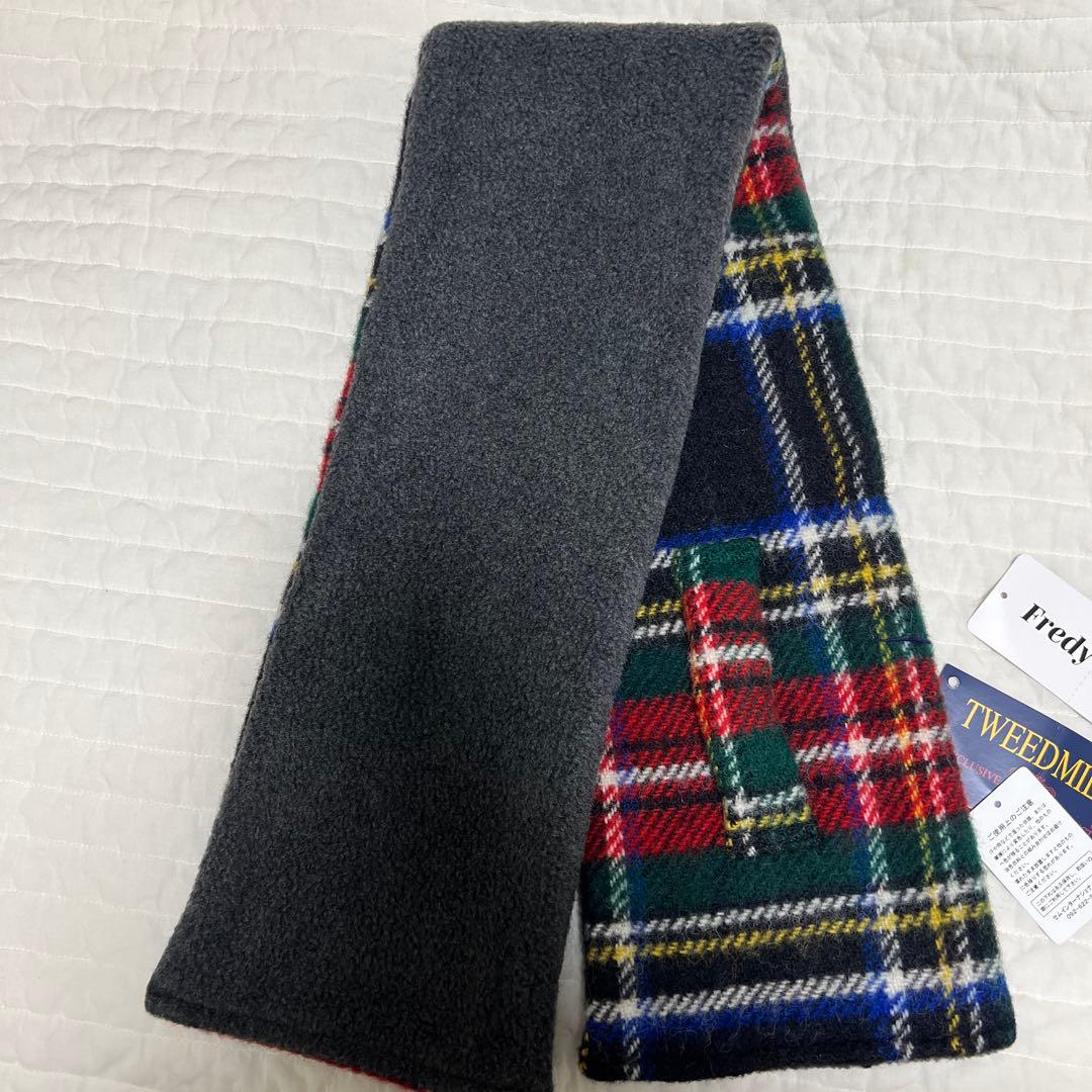 TWEED MILL ツイードミル　ウールチェックフリースリバーマフラー