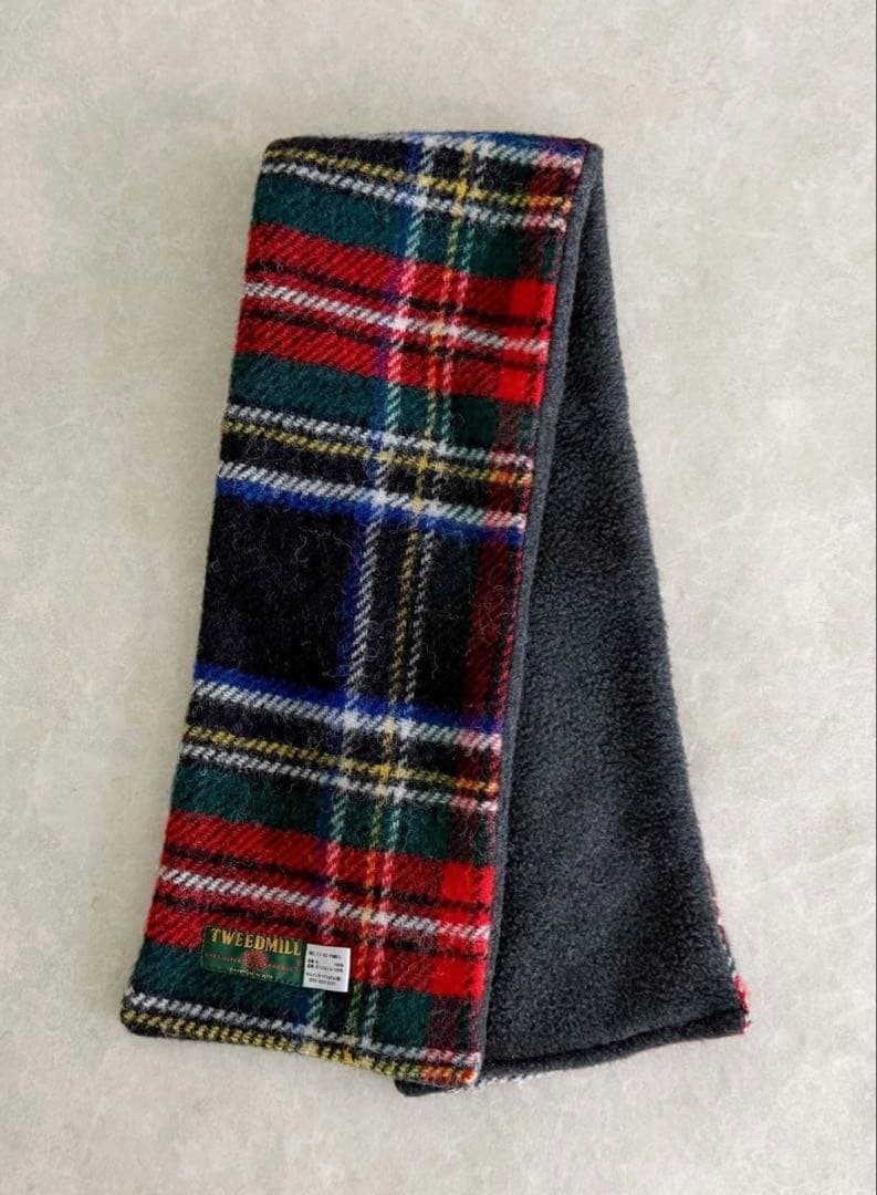 TWEED MILL ツイードミル　ウールチェックフリースリバーマフラー