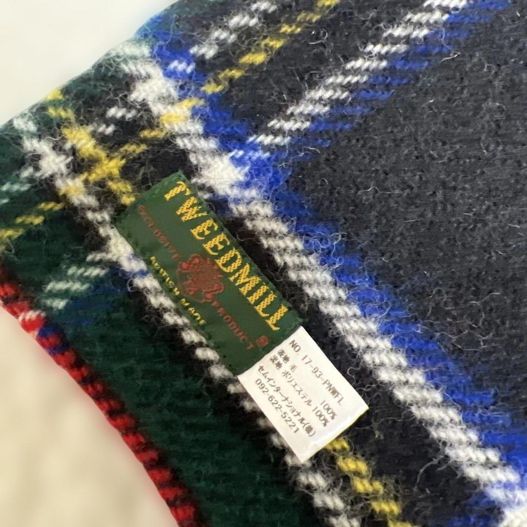TWEED MILL ツイードミル　ウールチェックフリースリバーマフラー