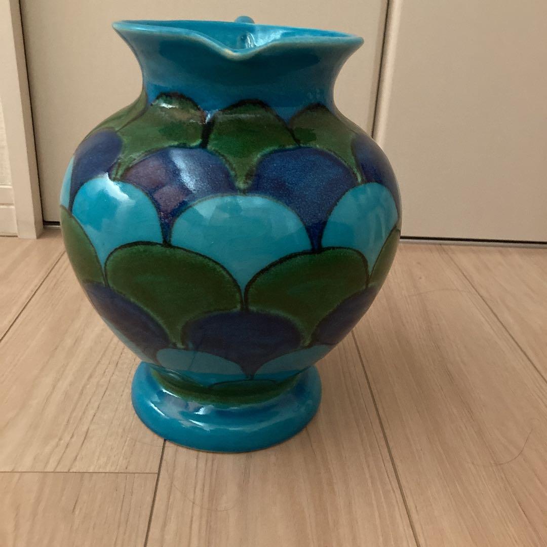 イタリア製　陶器　ハンドメイド　花瓶　花入れ