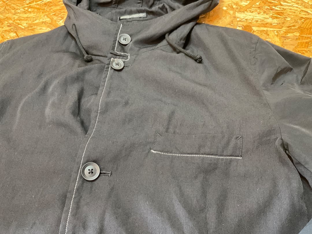 ヨウジヤマモト POUR HOMME 19AW 製品染 フード付 ジャケット 2