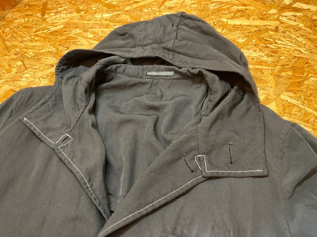 ヨウジヤマモト POUR HOMME 19AW 製品染 フード付 ジャケット 2