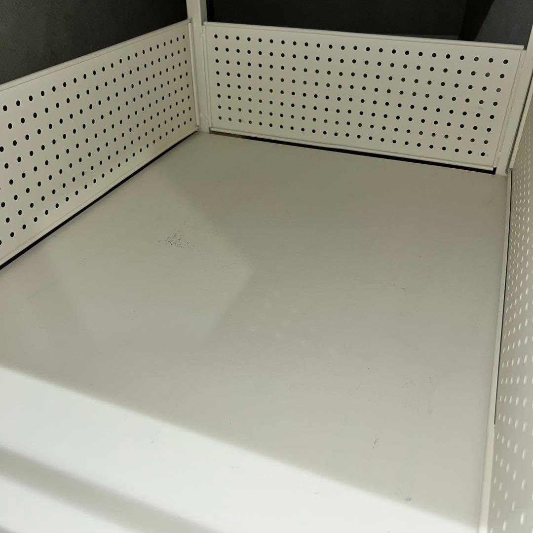 山善 押入れ収納 44×75×64.5 キャスター ホワイトOPR-7544