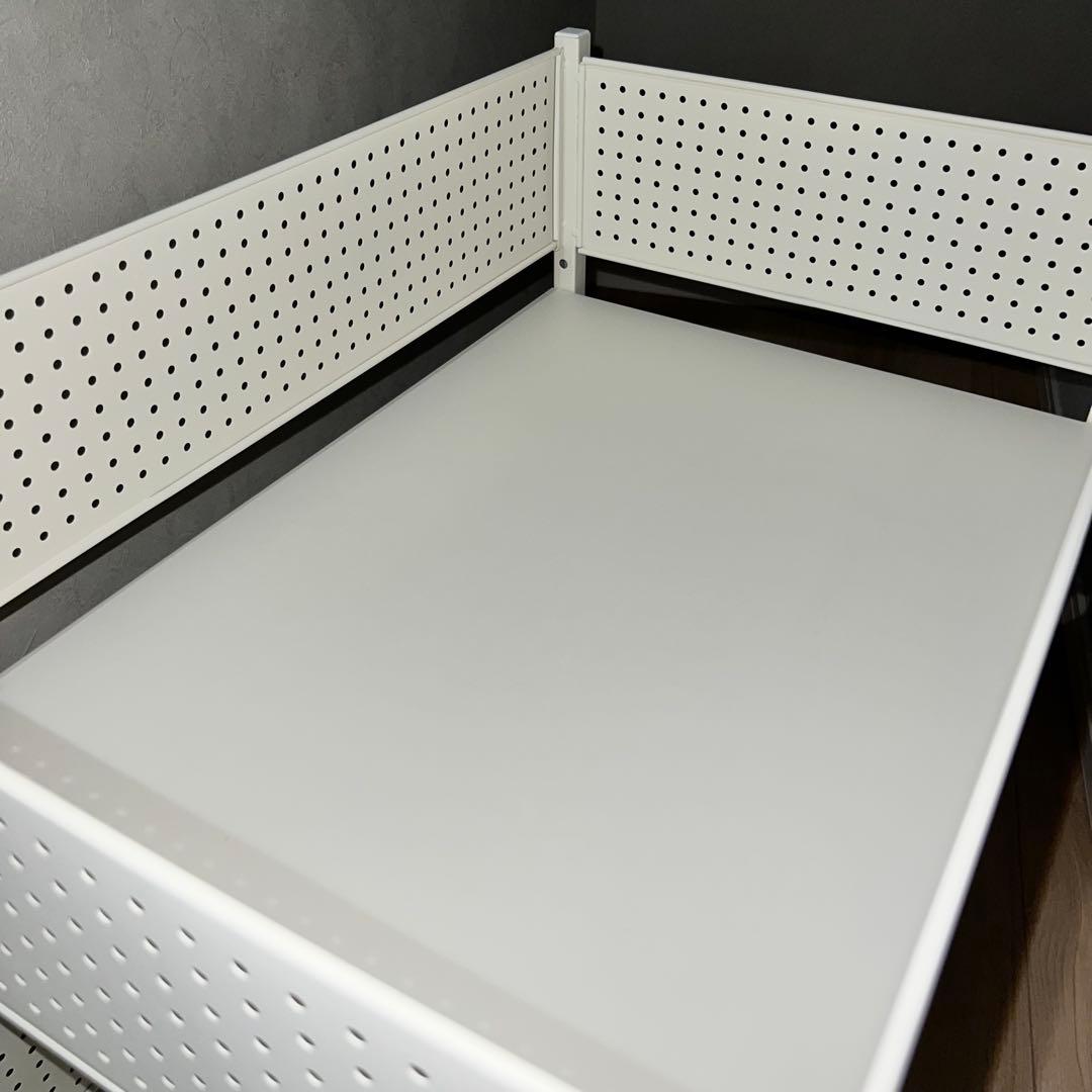 山善 押入れ収納 44×75×64.5 キャスター ホワイトOPR-7544