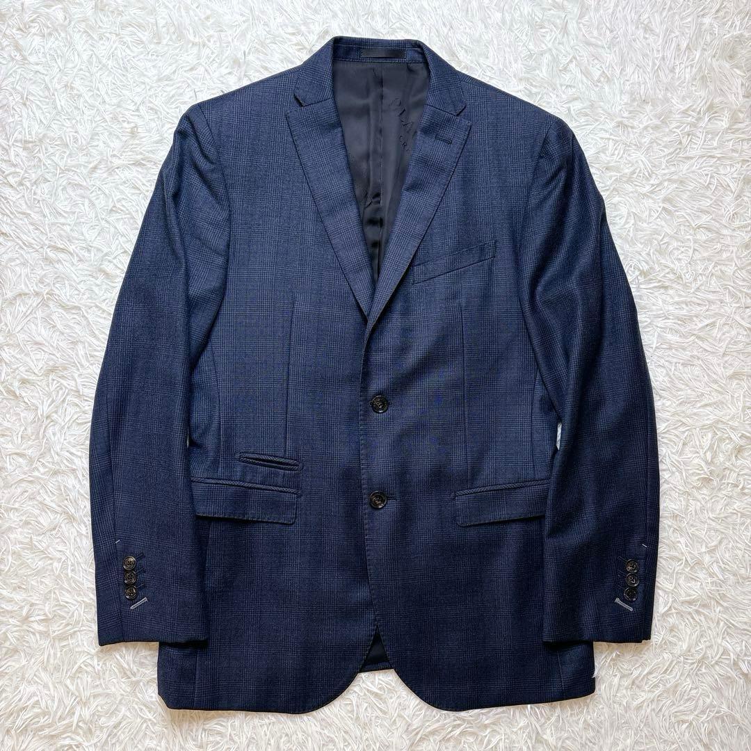 美品 ブラックレーベルクレストブリッジ REDA ジャケット チェック ネイビー