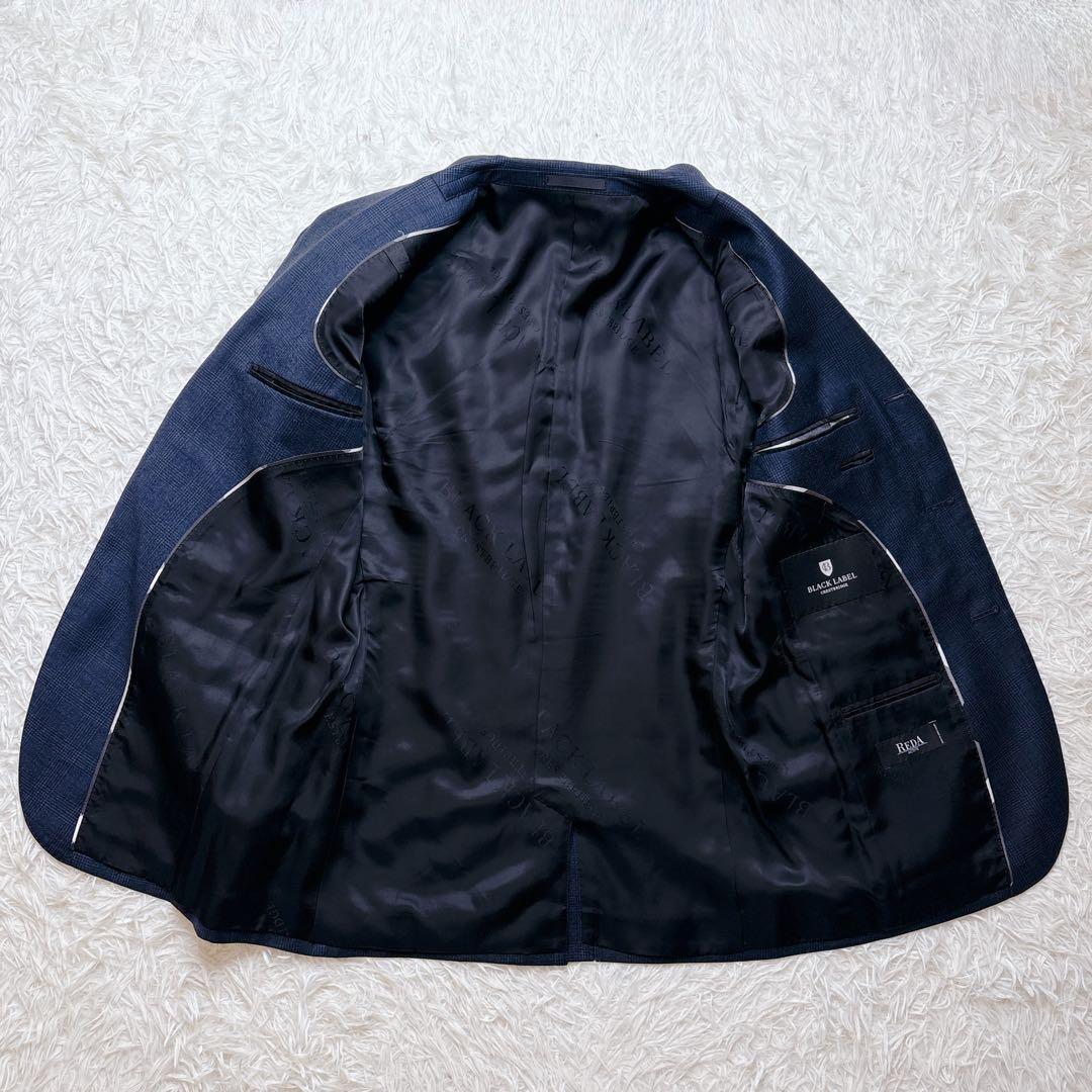 美品 ブラックレーベルクレストブリッジ REDA ジャケット チェック ネイビー