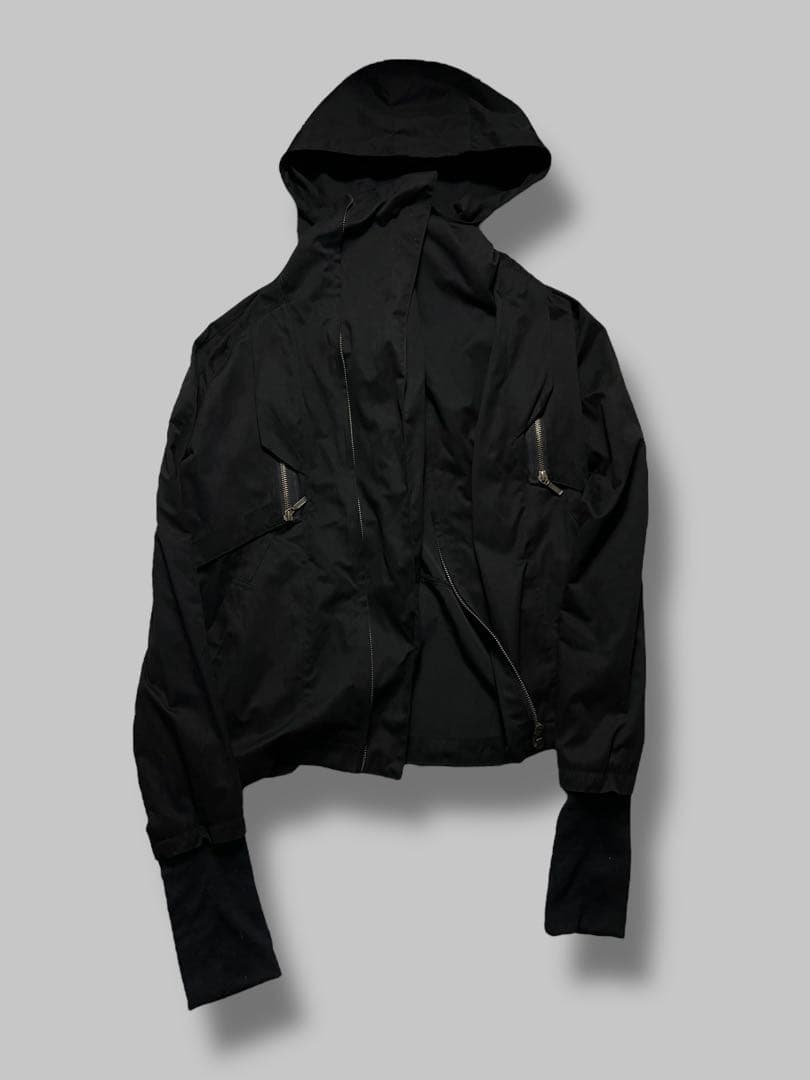 ジャケット・アウター archive Asymmetric Layered Hooded Jacket