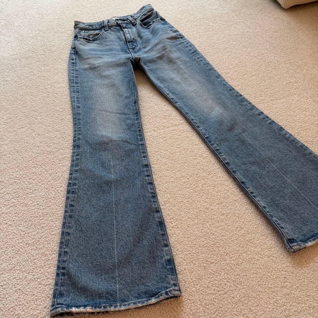 MOUSSY MVS FLARE デニム 24 フレアパンツ ブルー