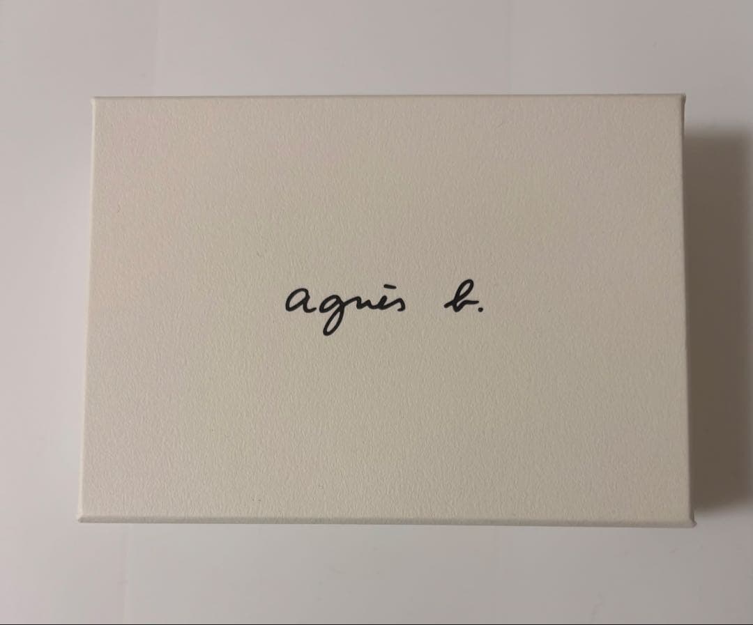 agnès b. 黒 レザー 名刺入れ 箱付き