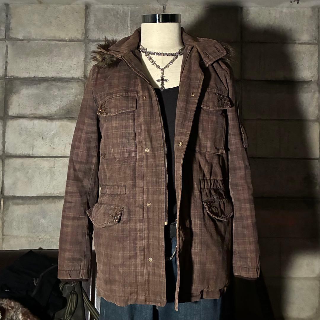 90s ギミック　モッズコート　グランジ　VINTAGE Y2K スタッズ