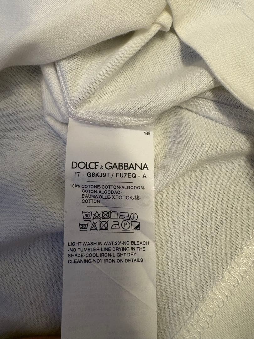 く*ん様 【正規品】　DOLCE & GABBANA ホワイト Tシャツ M