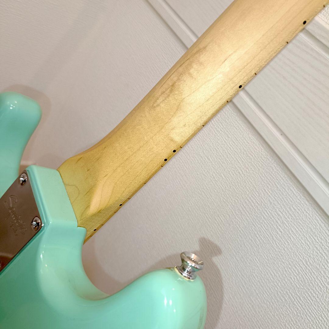 Squier ストラトキャスター エレキギター サーフグリーン メンテ済