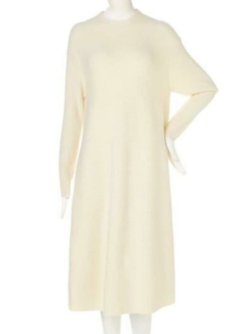 【美品】ADORE ニットワンピース 白 38サイズ