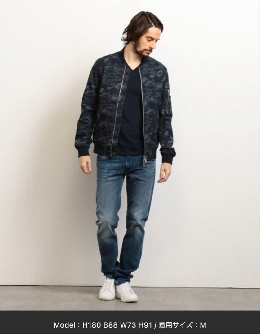 Armani Exchange MA-1ジャケット S/P 迷彩　アルマーニ