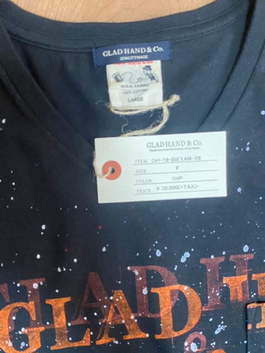 サイン入り 新品！完全一点物 GLAD HAND 限定Tシャツ 伊勢丹