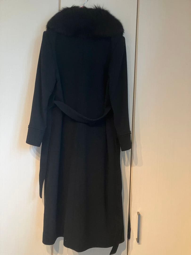 Belle Vogue 東京ベルモード 毛皮カシミアコート　ブラック