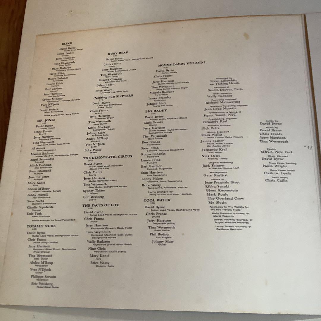 美品　TALKING HEADS Naked レコード