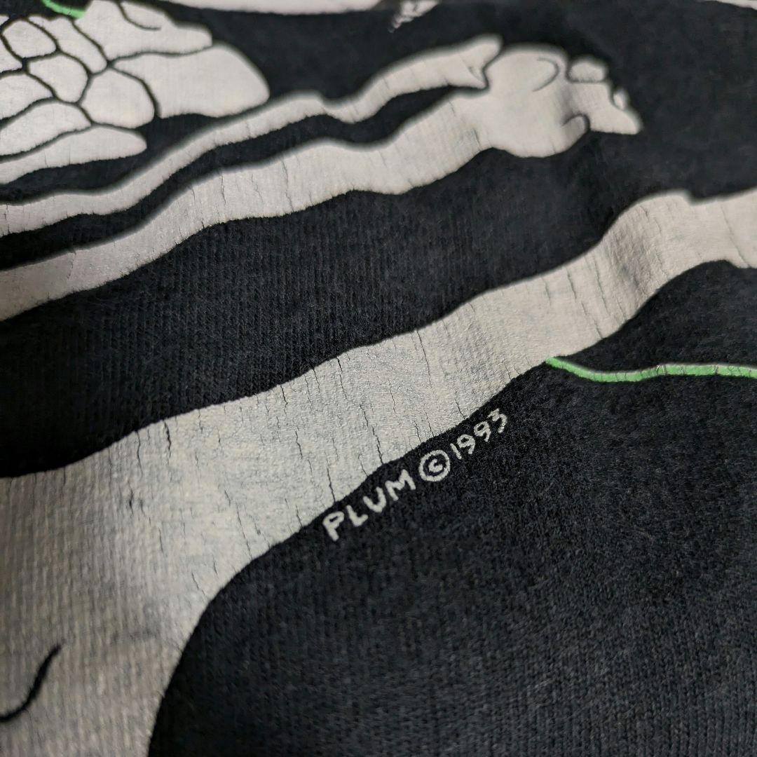 90s　USA製　Tシャツ　人骨　骨格標本　アートプリント　シングルステッチ　L
