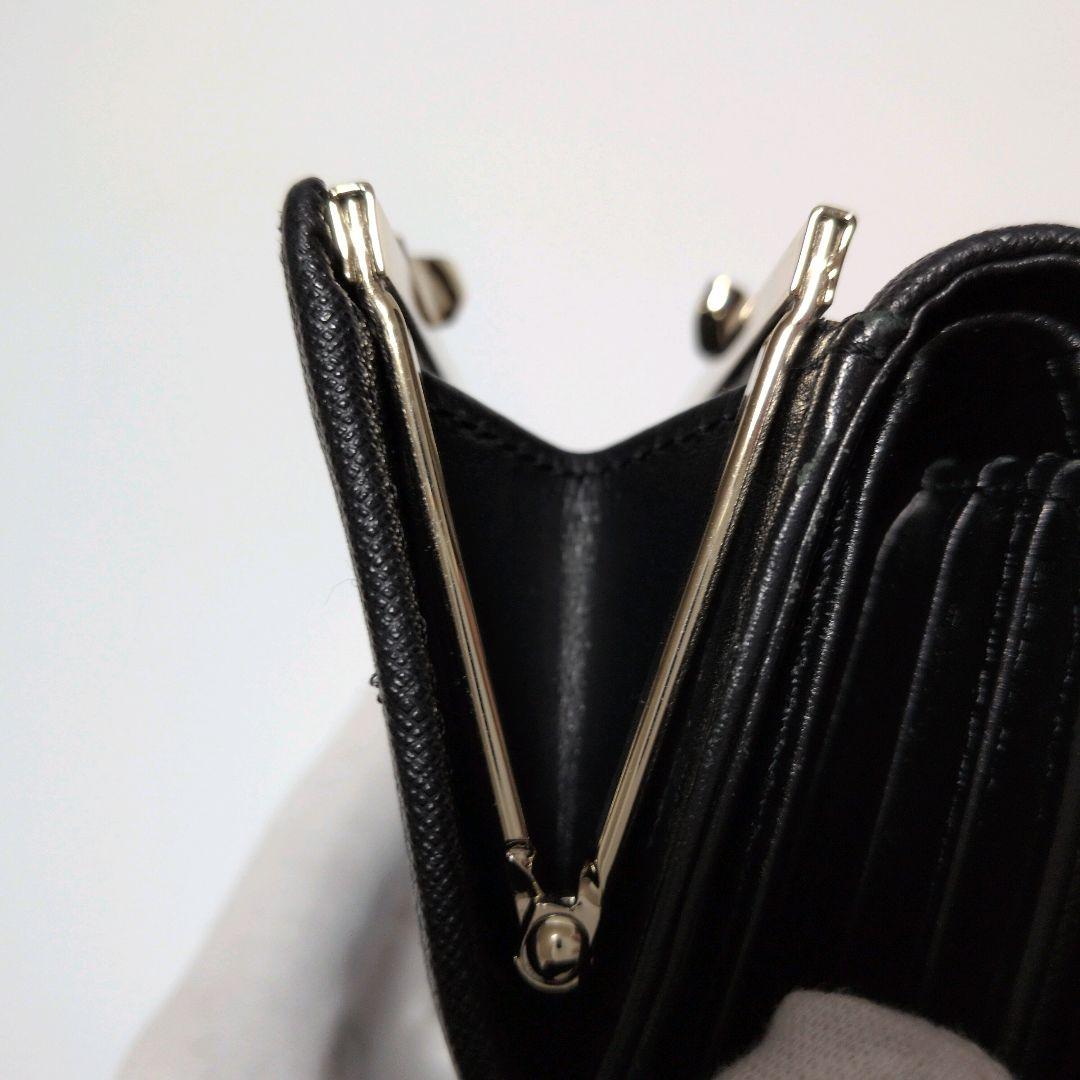 Vivienne Westwood 財布 三つ折り がま口　コンパクト 黒