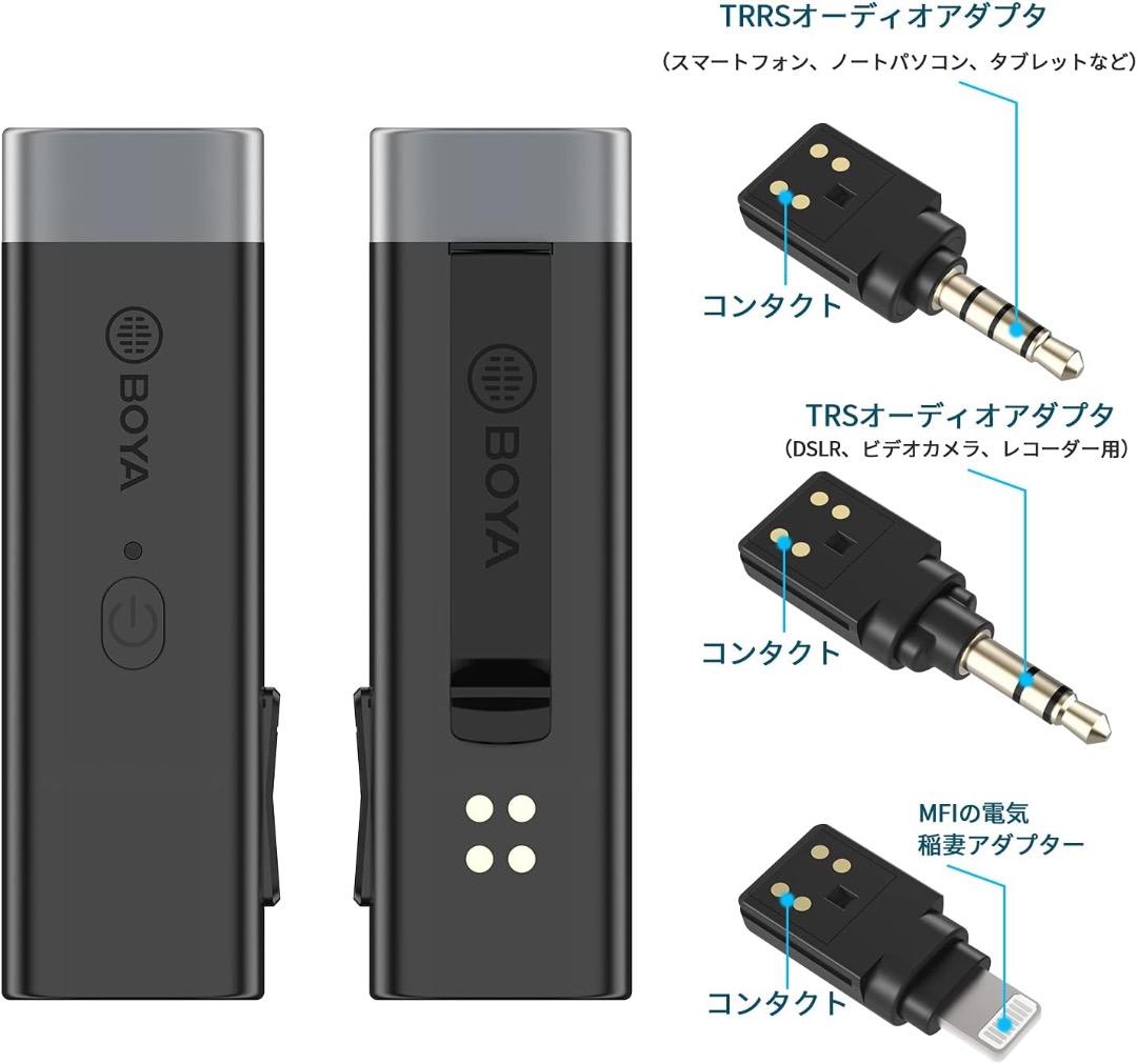 BOYA BY-WM3D 2.4GHzワイヤレスマイク iPhone