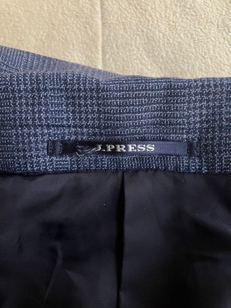 J.PRESS ソフトタッチツイスト カラーミックスチエック ジャケット BL