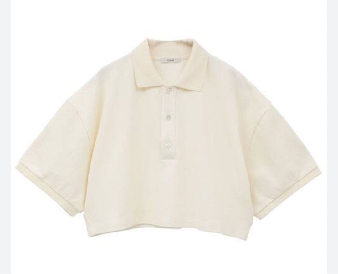 CLANE クラネ　CROPPED POLO TOPS クロップドポロトップス