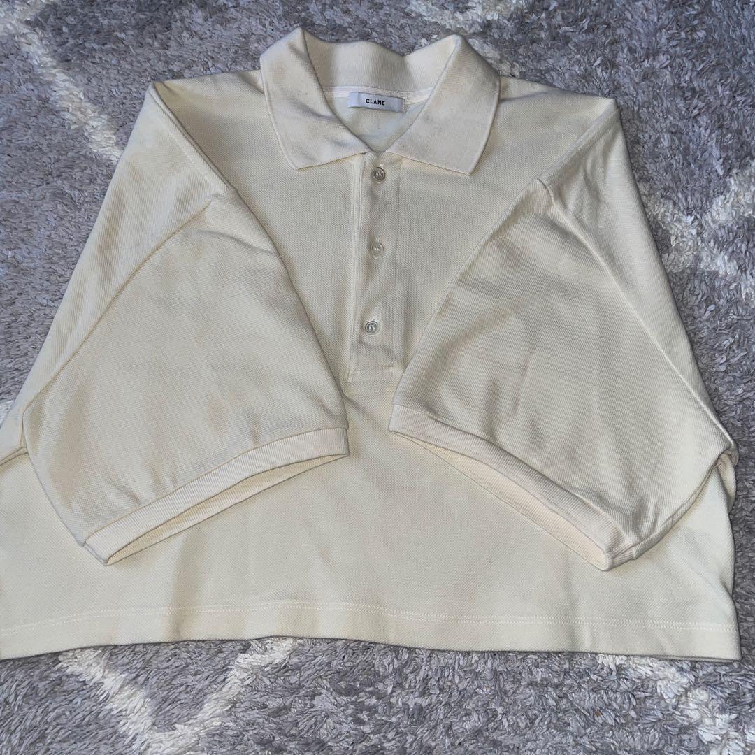 CLANE クラネ　CROPPED POLO TOPS クロップドポロトップス