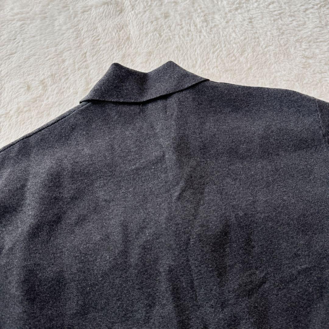 24AW プラステ レーヨンブレンドニットダブルジャケット グレー M
