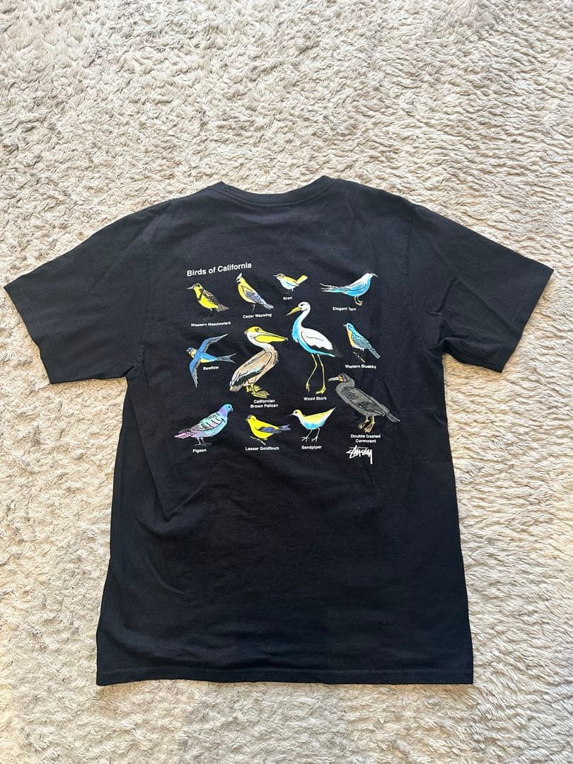 stussy California BIRDS tee S 黒
