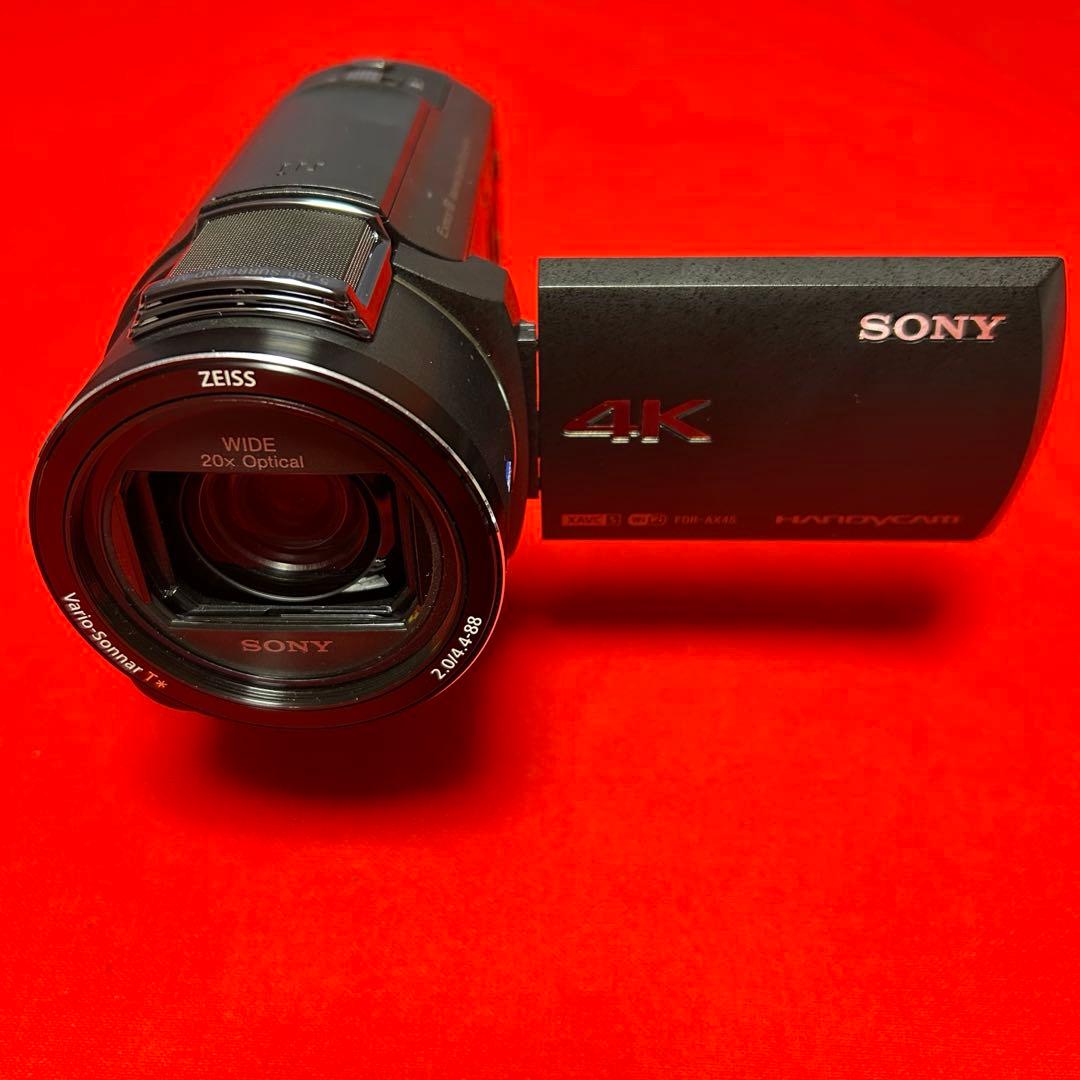 極美品　SONY FDR-AX45 4Kビデオカメラ バッテリー×2