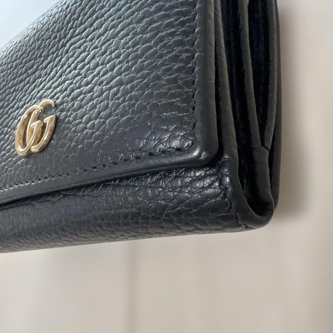 GUCCI 三つ折り財布　ブラック