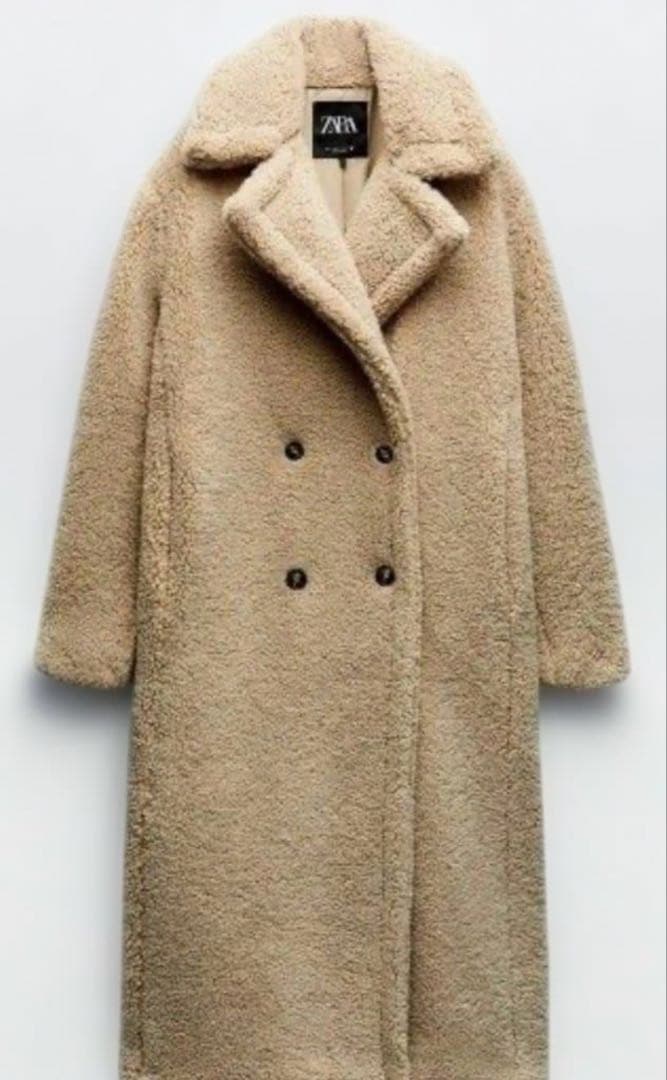 ZARA エクストラロングフェイクボアコート
