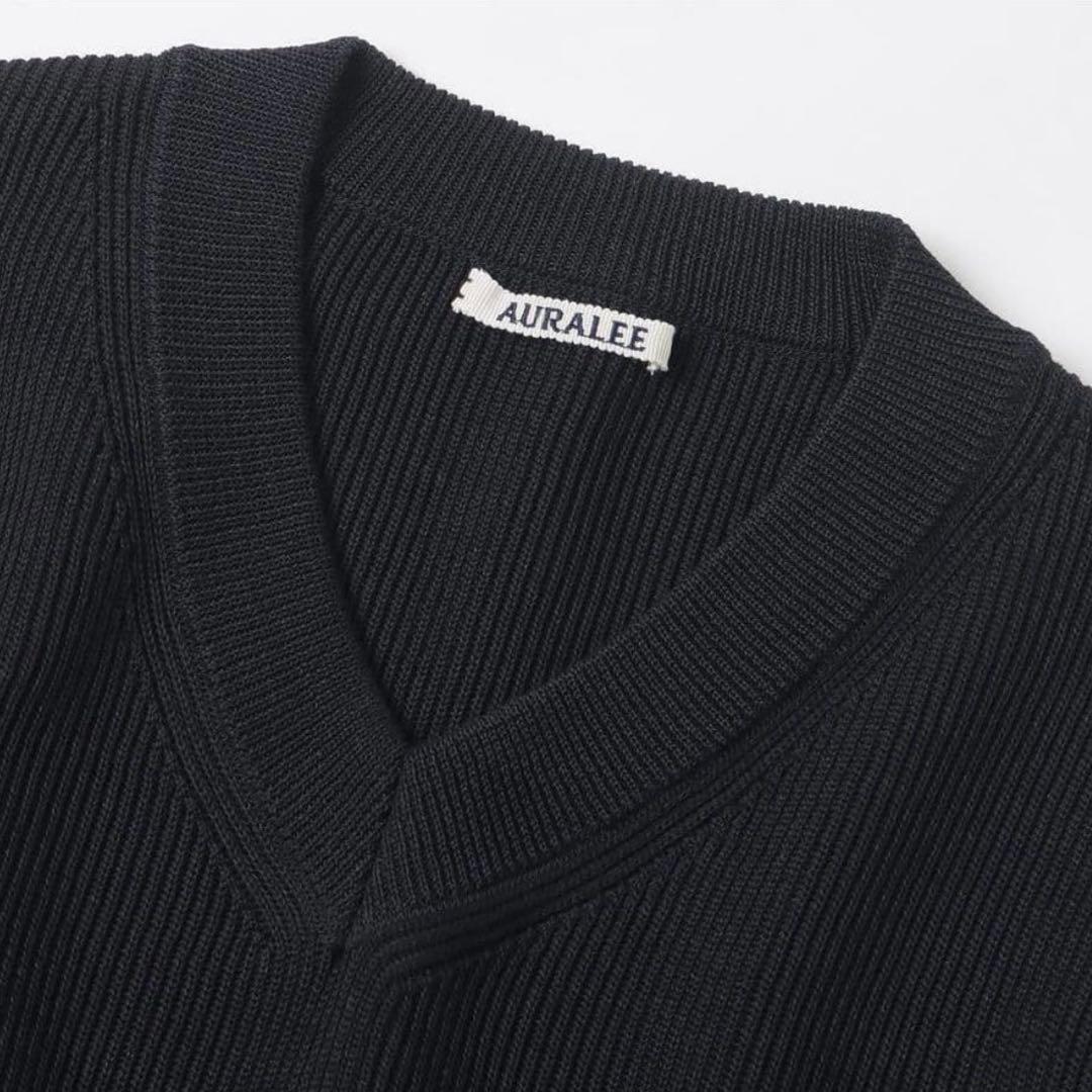 AURALEE FLAT YARN RIB KNIT VEST 完売品