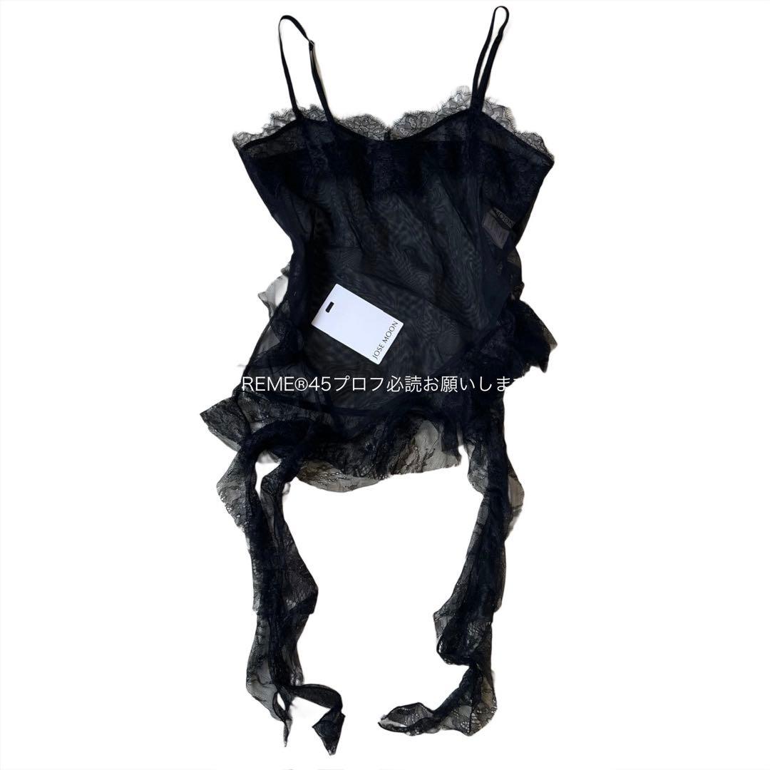 JOSE MOON LACE TRIM CAMI レーストリムキャミ ブラック*