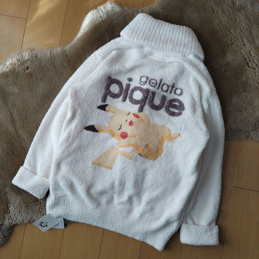 未使用☆ポケモン☆ピカチュウ☆ベビモコジャガードショールカーディガン☆ジェラピケ