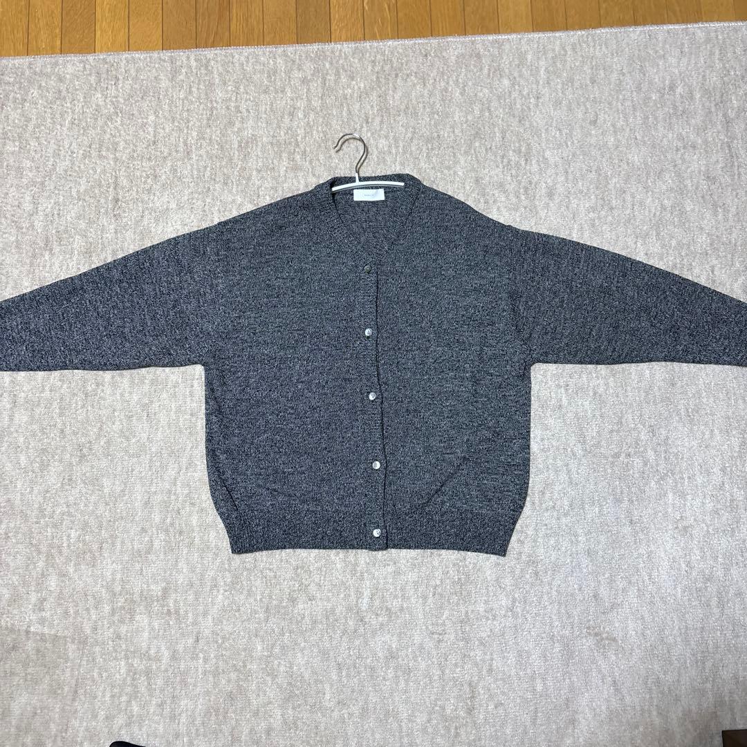 【美品】かぐれ　ドライコットンVネックカーディガン