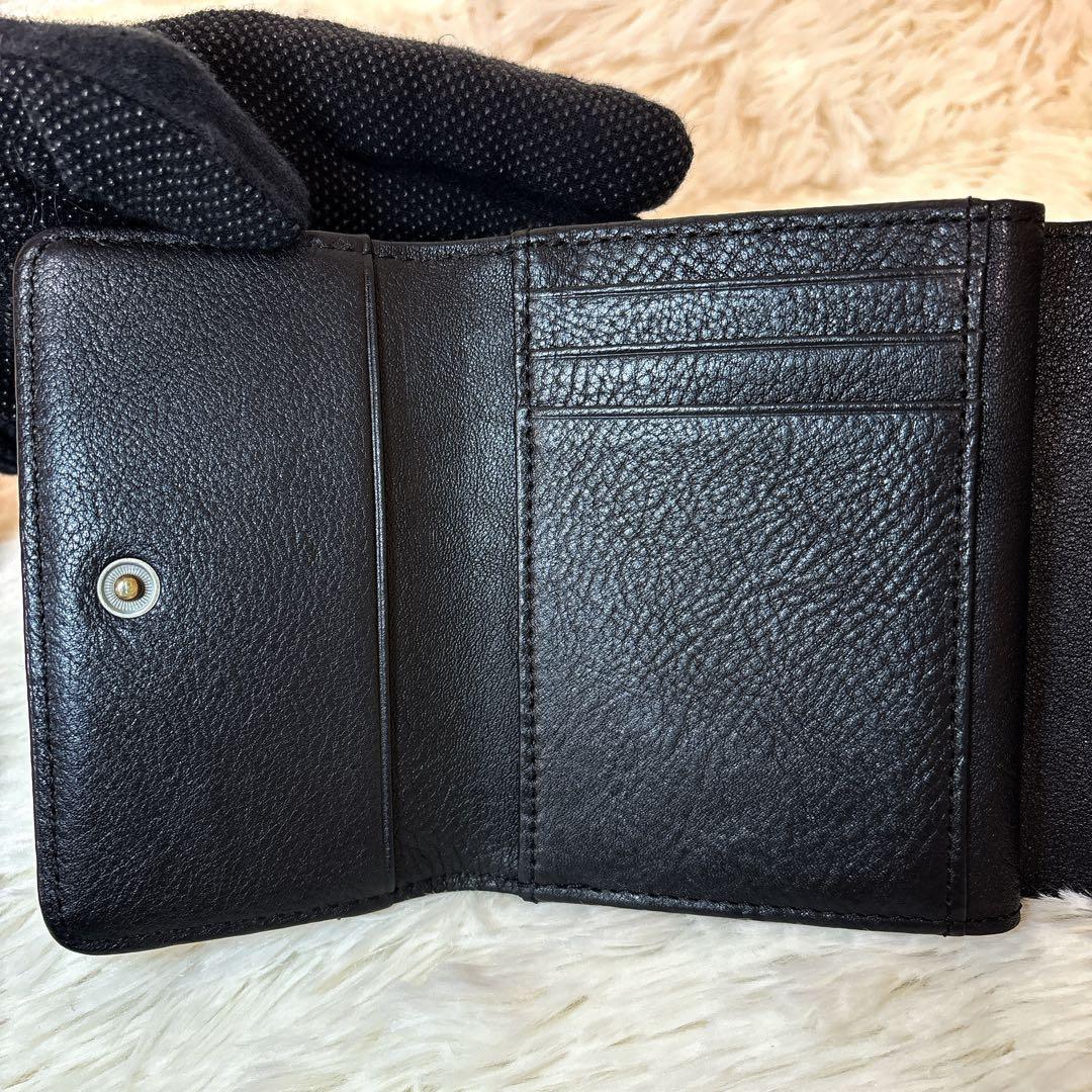 希少 完売品 アナスイ 折り財布 ヴィンテージローズ がま口 レザー ブラック