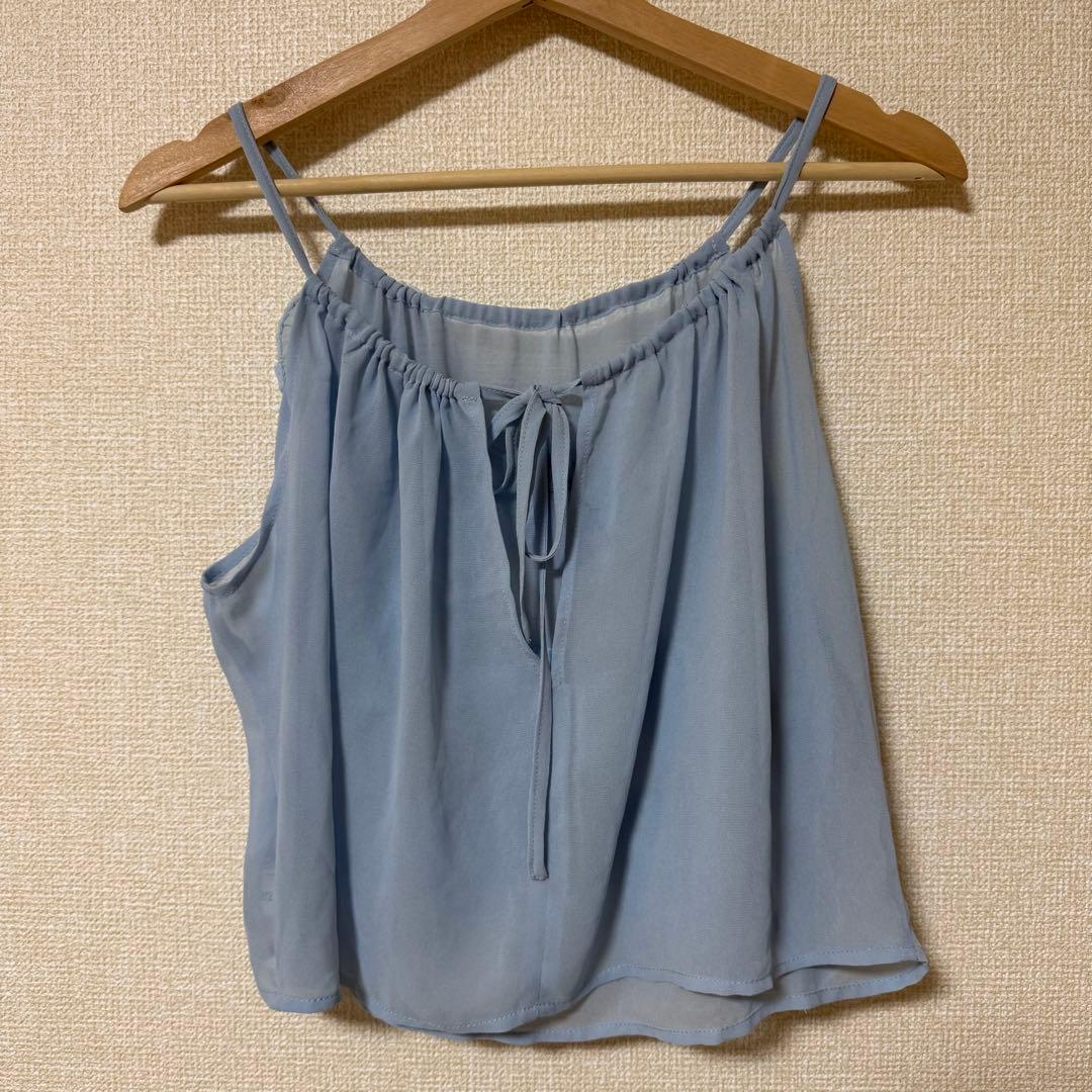 トップス sahara Drawstring Flower Motif Camisole