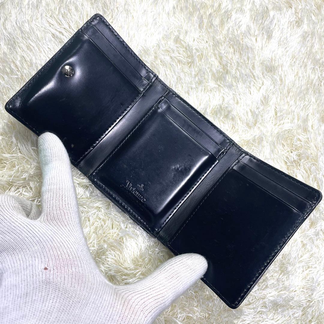 付属品完備 ヴィヴィアンウエストウッド 三つ折り財布 がま口 アドバン カーキ