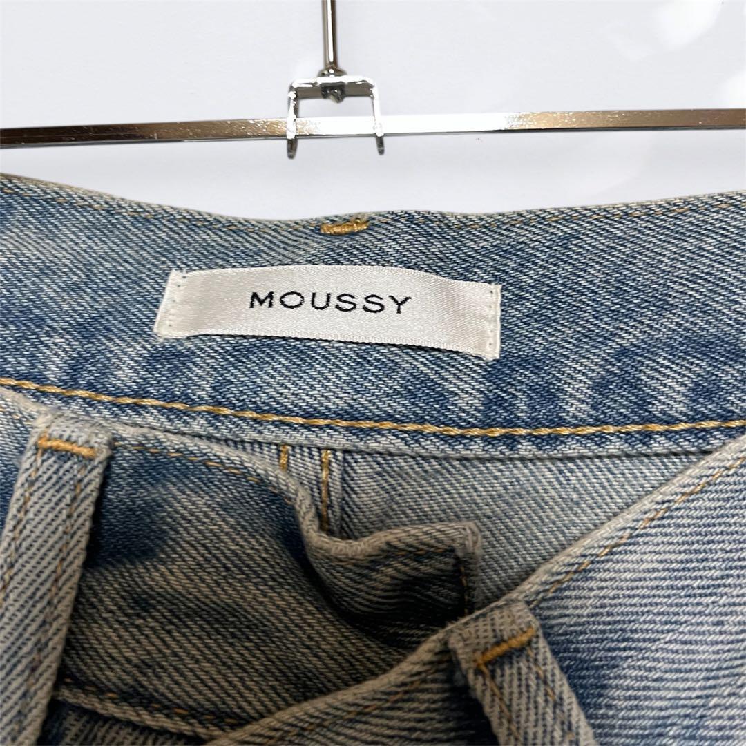 パンツ MOUSSY CROSS WAIST WIDE STRAIGHT 0