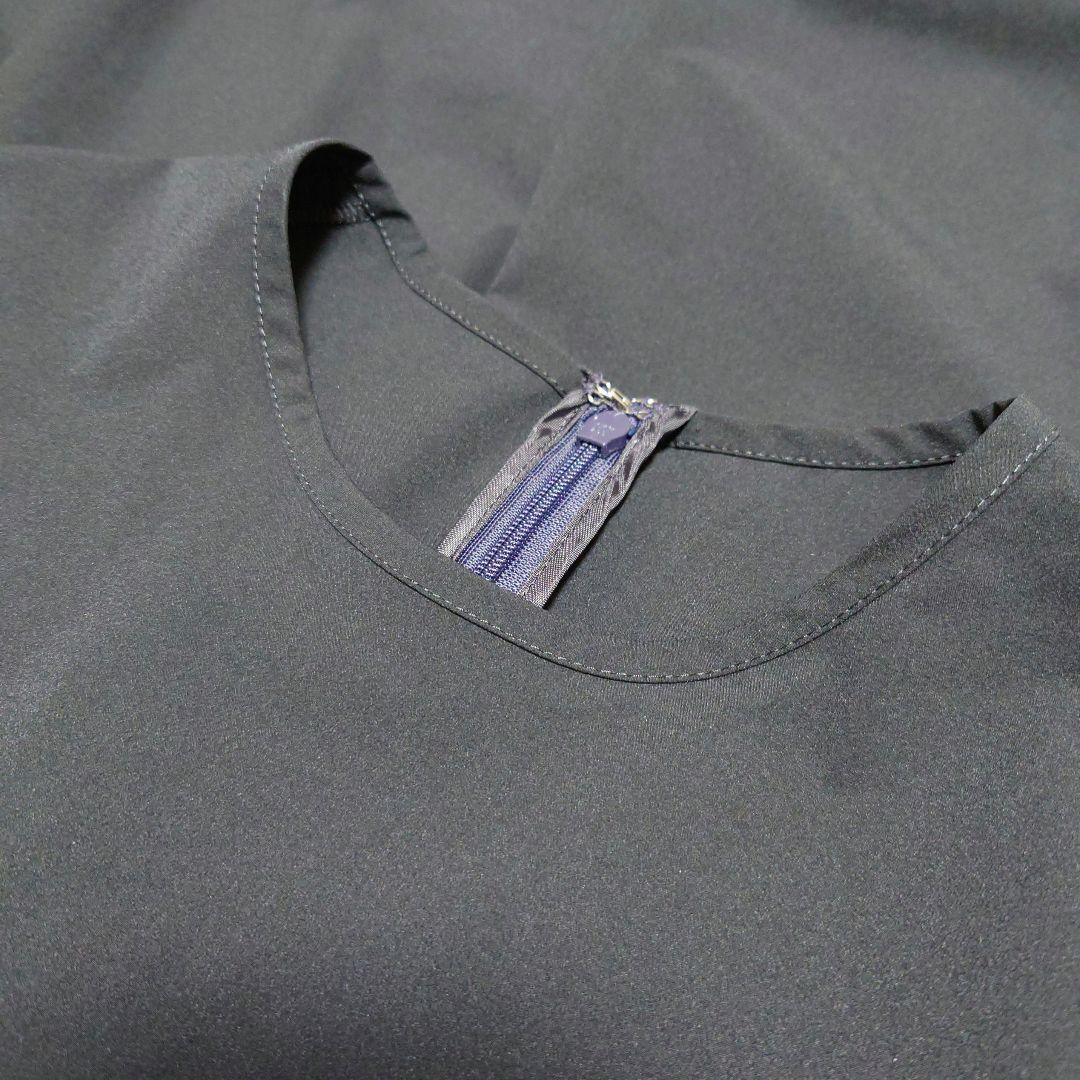 Ballsey ボールジィ ストレッチタフタ ボックスタックワンピース ネイビー