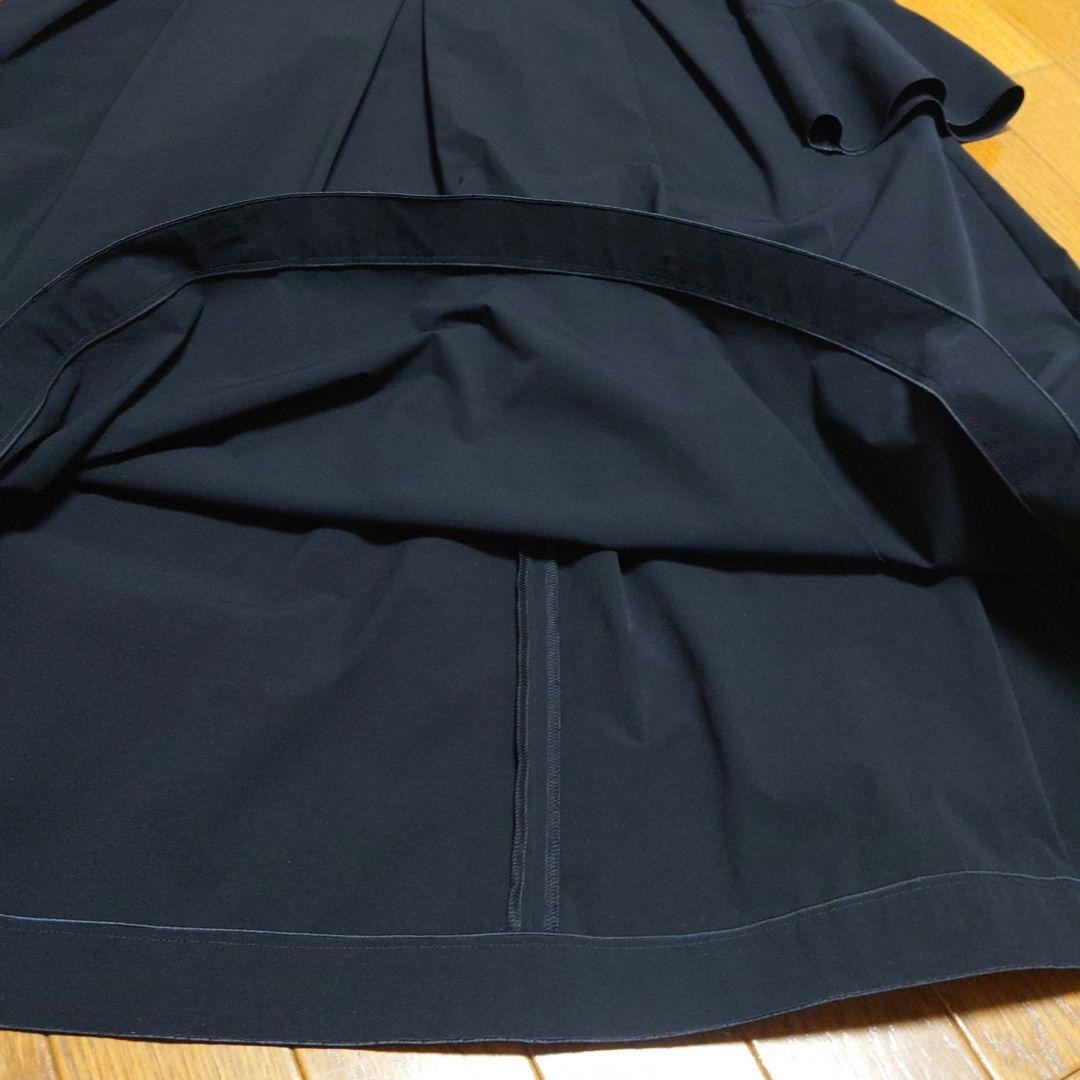Ballsey ボールジィ ストレッチタフタ ボックスタックワンピース ネイビー