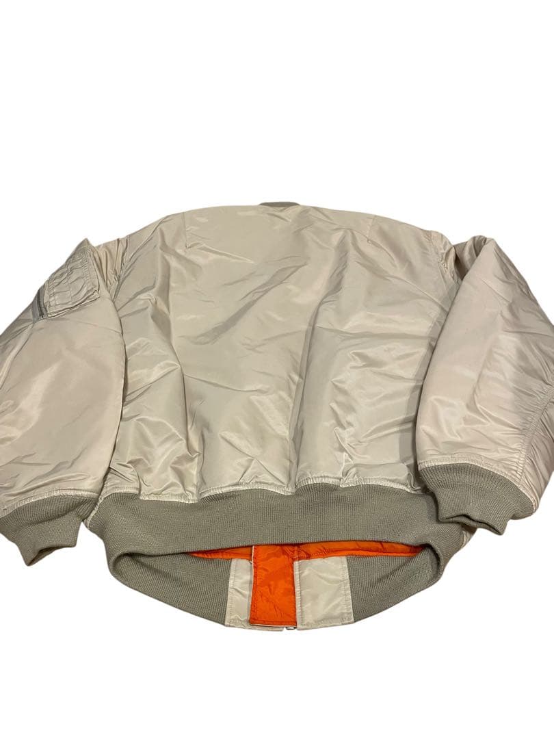 S*ね様 【希少】OLD UNIQLO MA-1 ホワイト XL 短丈 ワイドシ