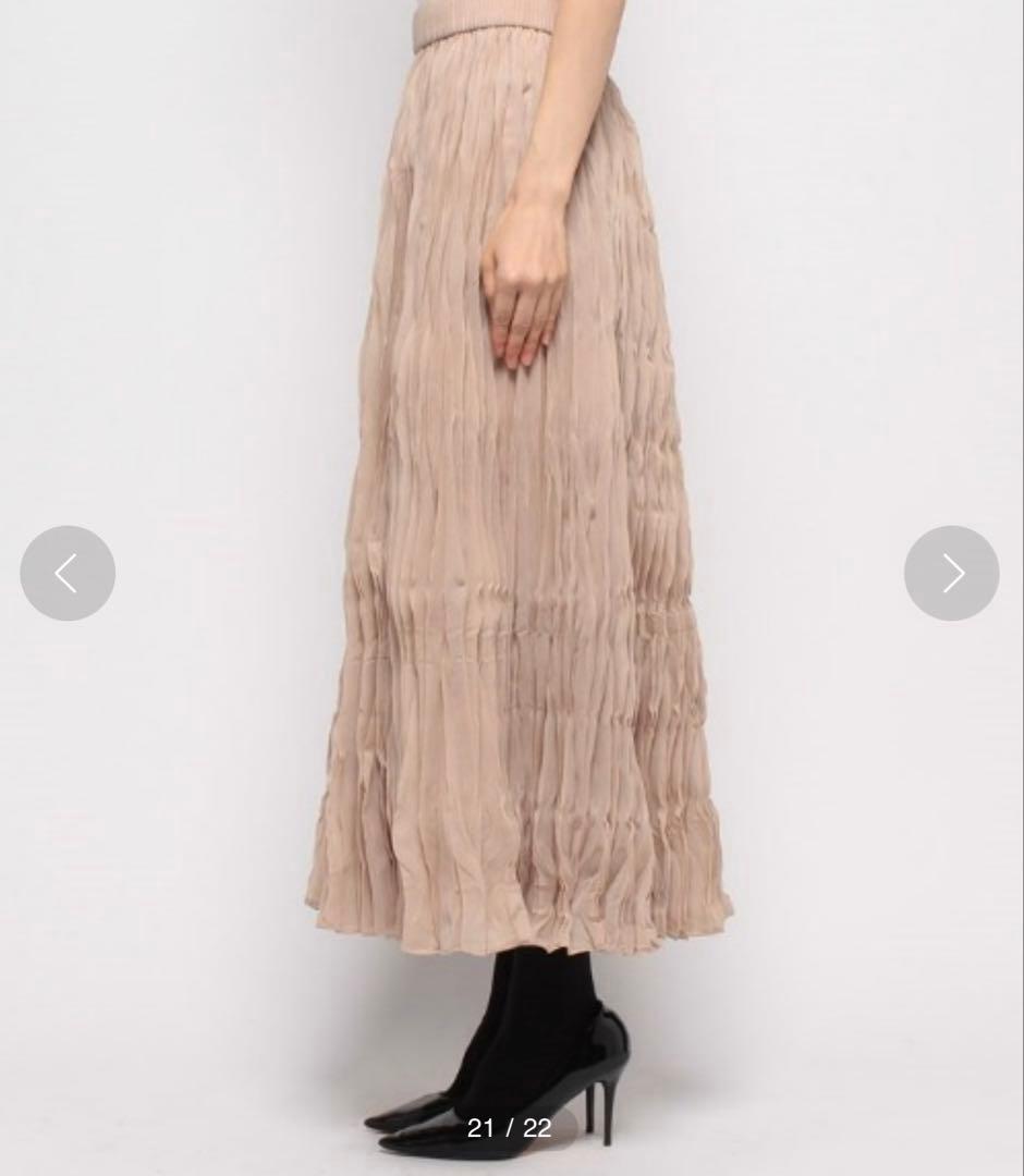 ✨美品✨LOULOU WILLOUGHBY オーガンジーツイストプリーツスカート