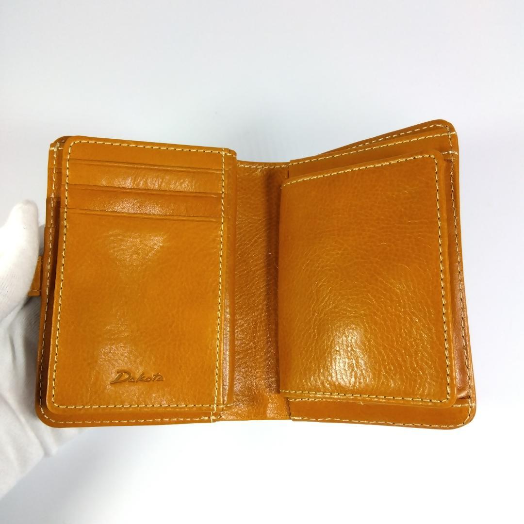 【未使用・廃盤品】 希少 ダコタ フィオラ 折り財布 マスタード Dakota