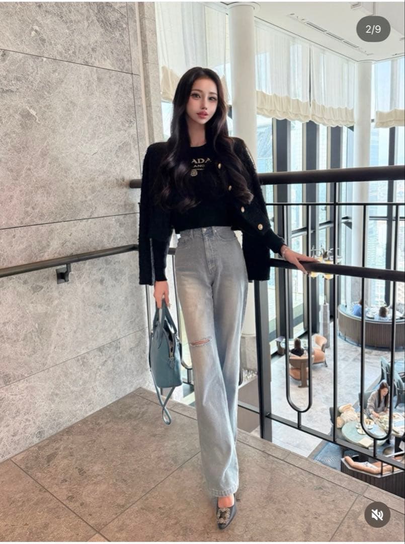 Soir.5 COCOTTE PARIS ライトウォッシュストレートデニム