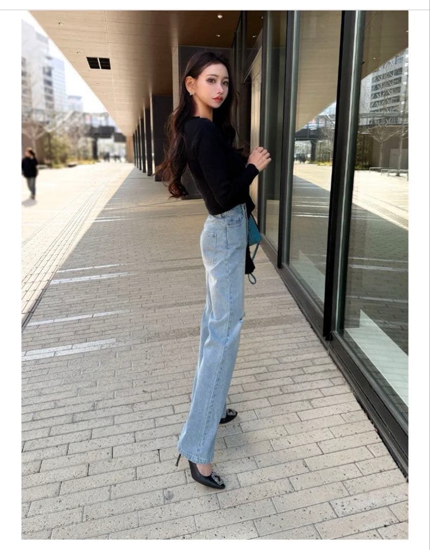Soir.5 COCOTTE PARIS ライトウォッシュストレートデニム