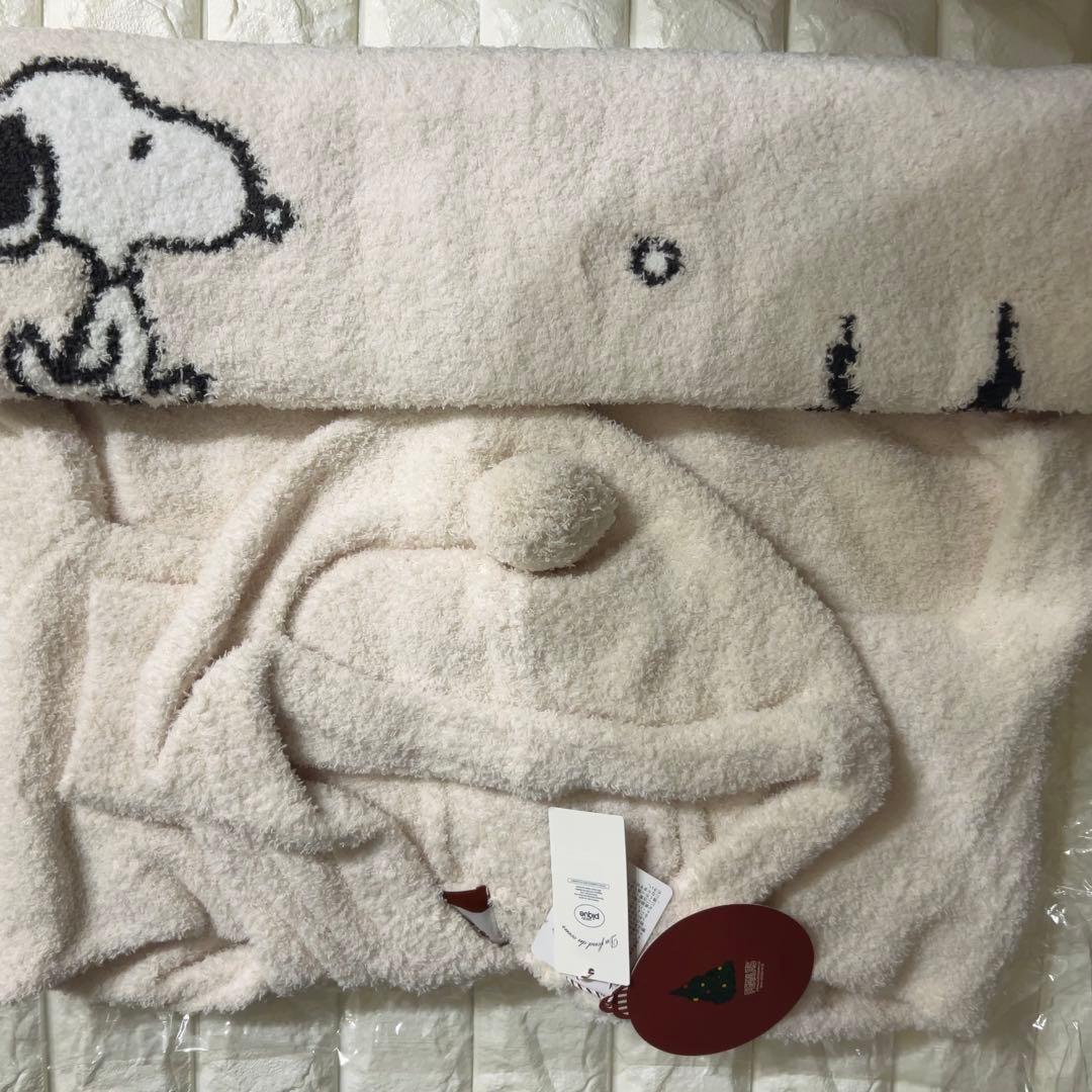 ジェラートピケ　スヌーピー PEANUTS パネルジャガードフードドレス