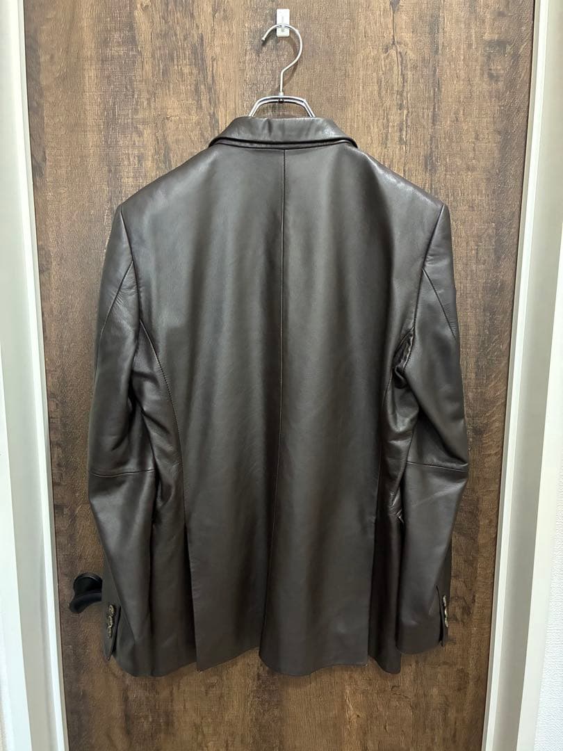 美品 R.NEWBOLD ラムレザー テーラードジャケット M ブラウン 茶色